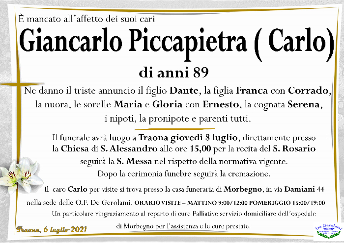 Piccapietra Giancarlo: Immagine Elenchi