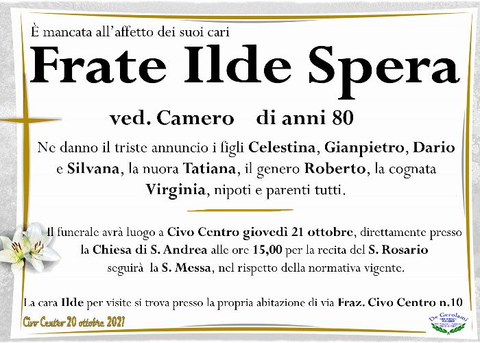 Frate Ilde Spera: Immagine Elenchi