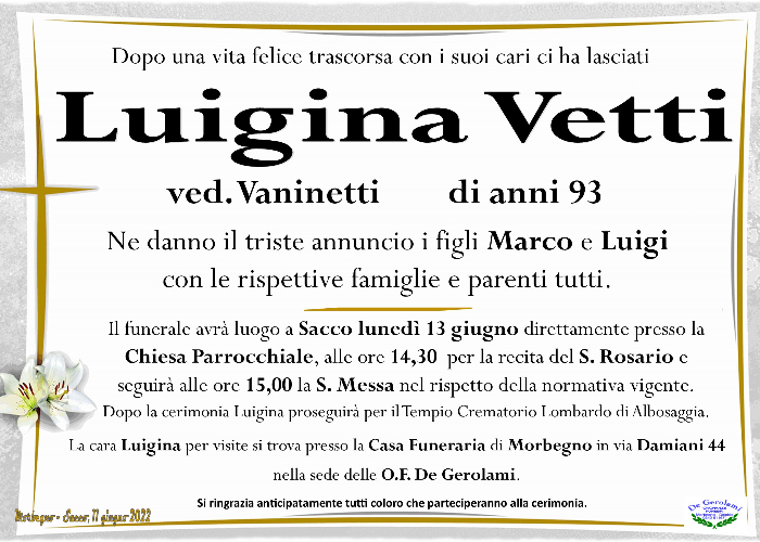 Vetti Luigina: Immagine Elenchi