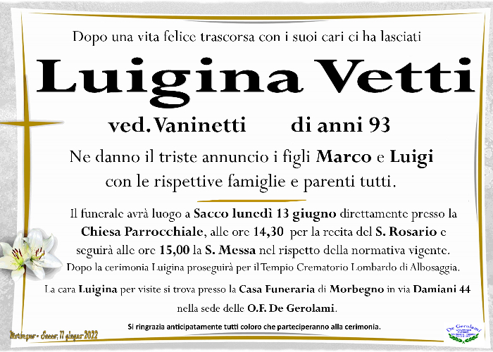 Vetti Luigina: Immagine Elenchi