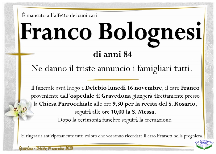 Bolognesi Franco: Immagine Elenchi