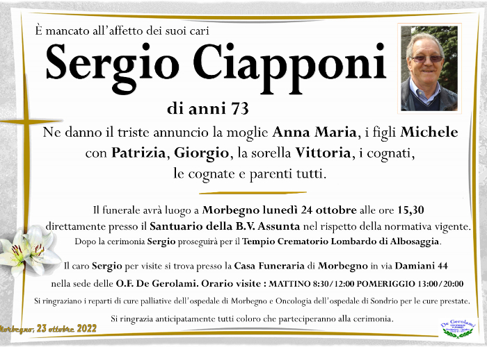 Sergio Ciapponi: Immagine Elenchi