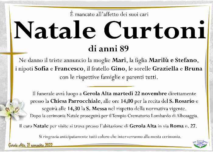 Curtoni Natale: Immagine Elenchi