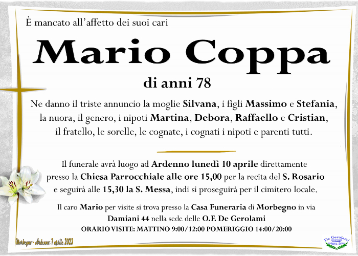 Coppa Mario: Immagine Elenchi
