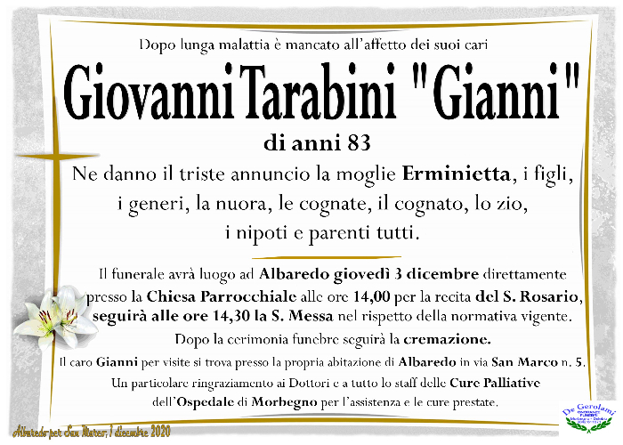 Tarabini Giovanni: Immagine Elenchi