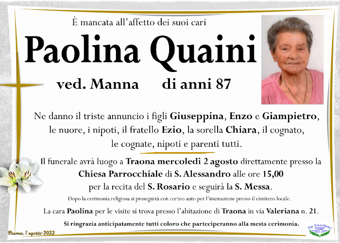 Quaini Paolina: Immagine Elenchi