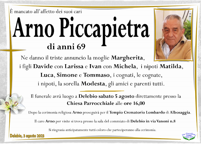 Piccapietra Arno: Immagine Elenchi