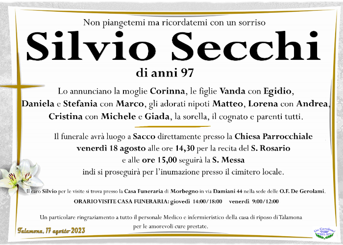 Secchi Silvio: Immagine Elenchi