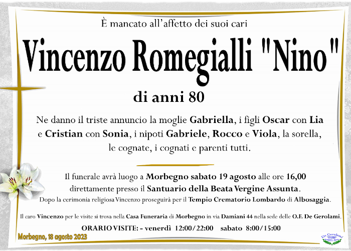 Romegialli Vincenzo: Immagine Elenchi