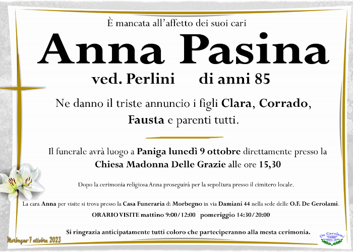 Anna Pasina: Immagine Elenchi