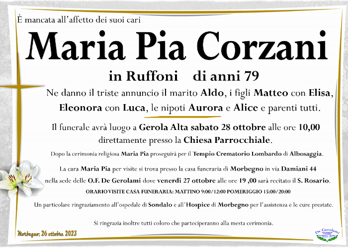 Corzani Maria Pia: Immagine Elenchi