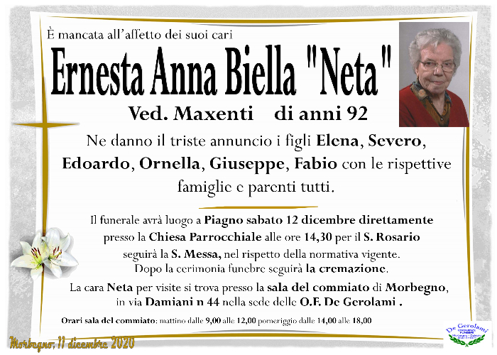 Ernesta Anna Biella: Immagine Elenchi