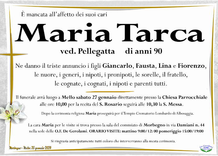 Tarca Maria: Immagine Elenchi