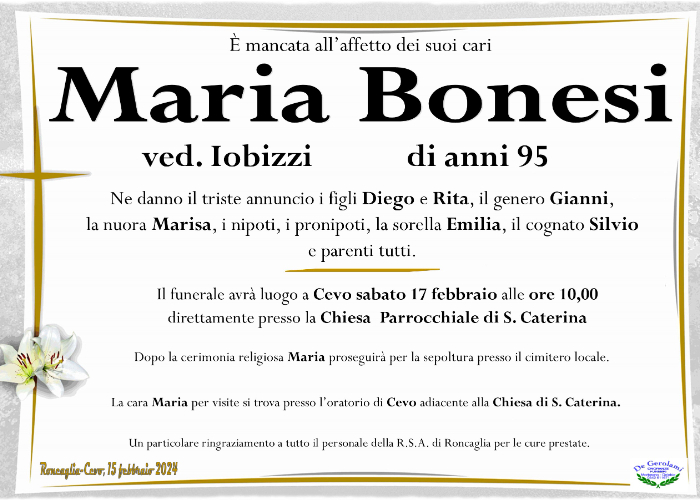 Bonesi Maria: Immagine Elenchi