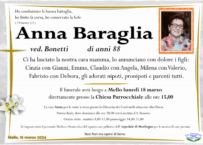 Anna Baraglia: Immagine Elenchi