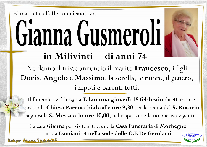 Gusmeroli Gianna: Immagine Elenchi