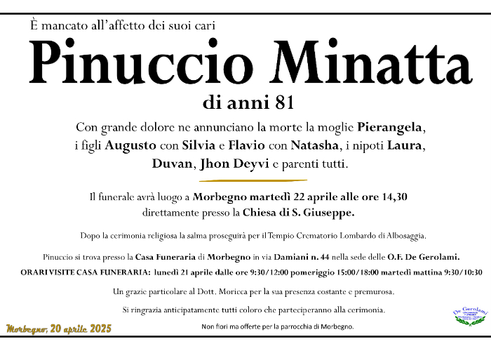Giuseppe Minatta: Immagine Elenchi