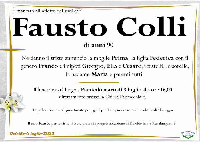 Fausto Colli: Immagine Elenchi