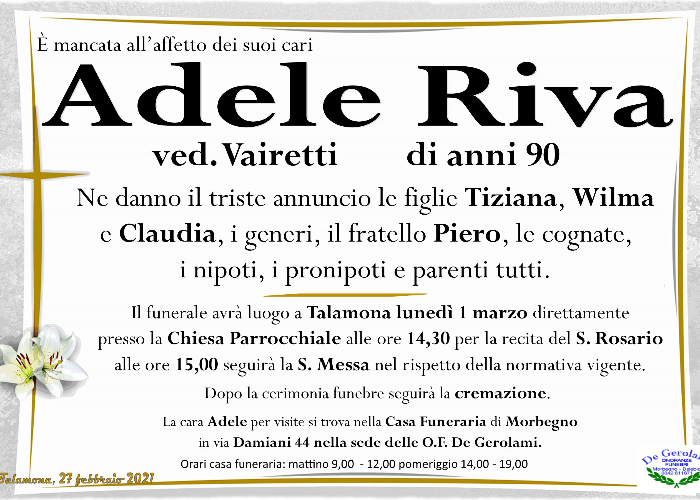 Riva Adele: Immagine Elenchi