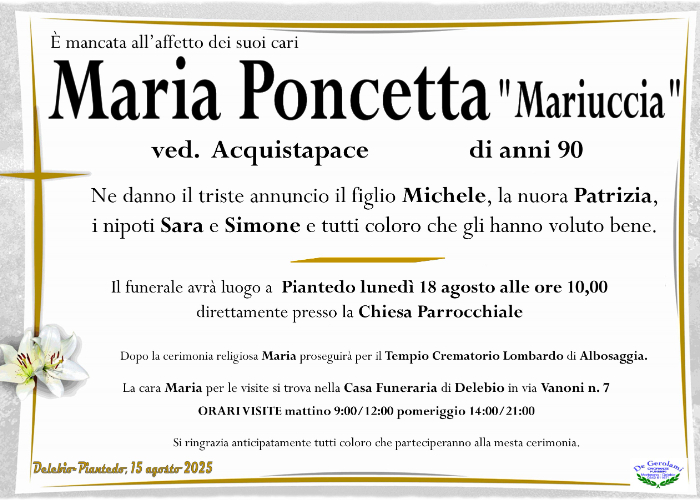 Poncetta Maria: Immagine Elenchi