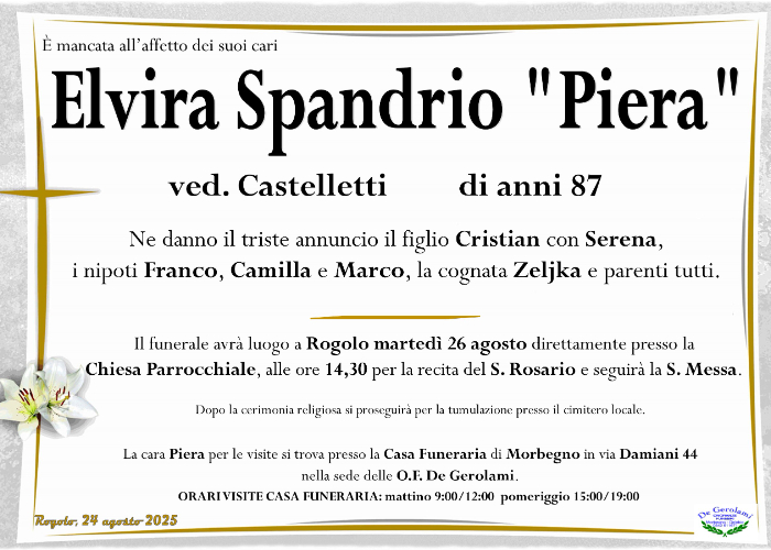 Spandrio Elvira: Immagine Elenchi