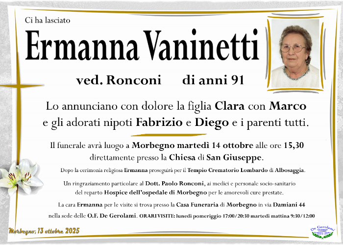 Vaninetti Ermanna: Immagine Elenchi