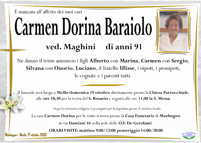 Baraiolo Carmen Dorina: Immagine Elenchi