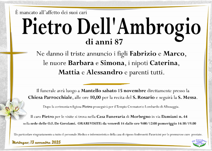 Pietro Dell'Ambrogio: Immagine Elenchi