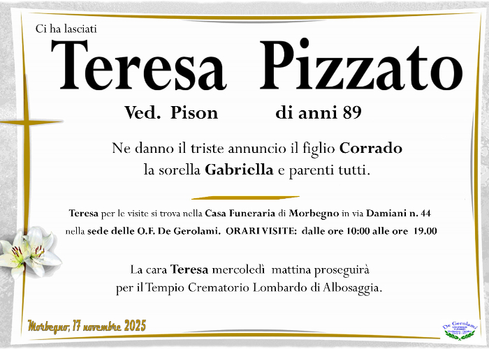 Teresa Pizzato: Immagine Elenchi