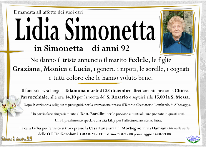 Simonetta Lidia: Immagine Elenchi