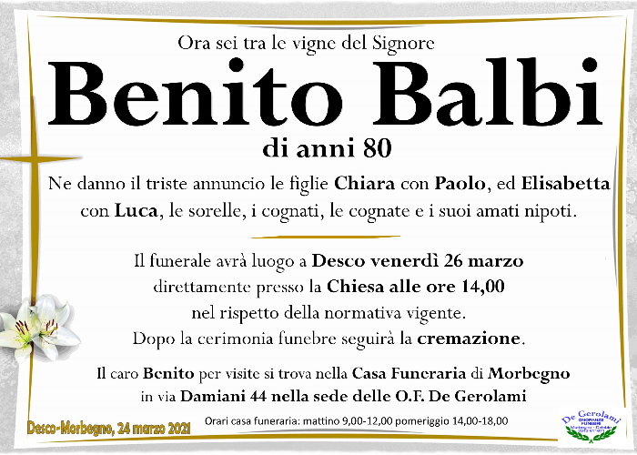 Balbi Benito: Immagine Elenchi