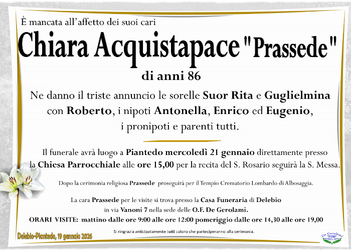 Chiara Acquistapace: Immagine Elenchi