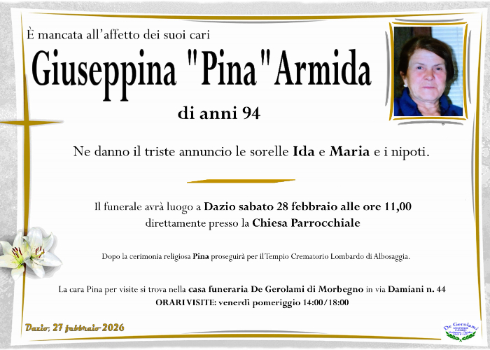 Giuseppina Armida: Immagine Elenchi