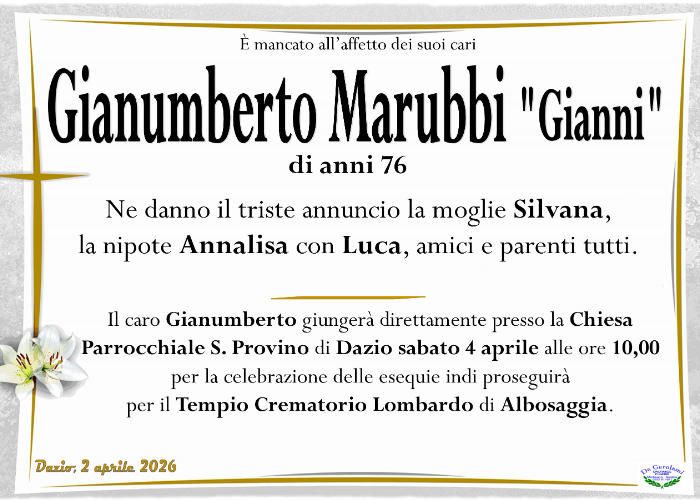 Gianumberto Marubbi: Immagine Elenchi