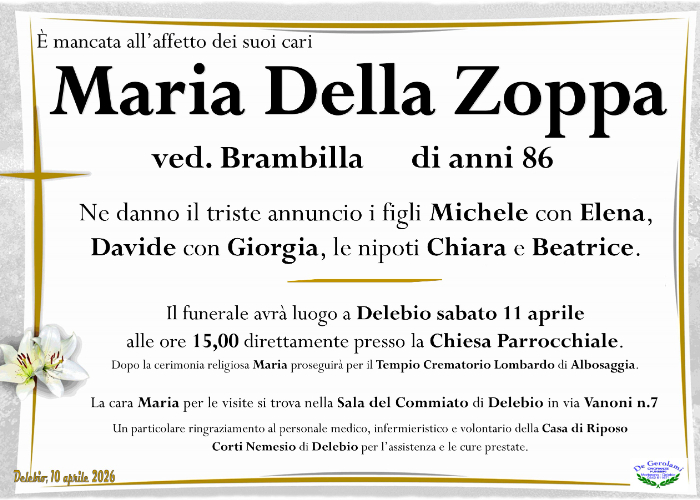 Della Zoppa Maria: Immagine Elenchi