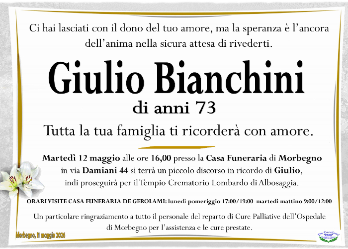 Bianchini Giulio: Immagine Elenchi
