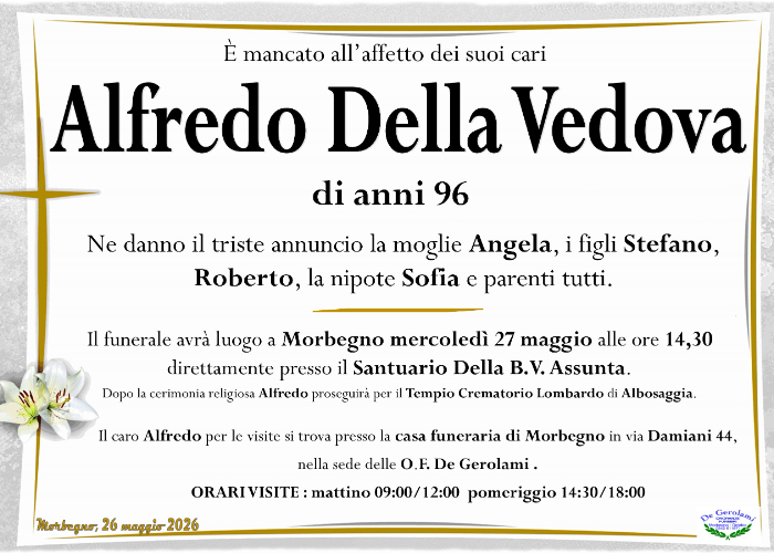 Alfredo Della Vedova: Immagine Elenchi