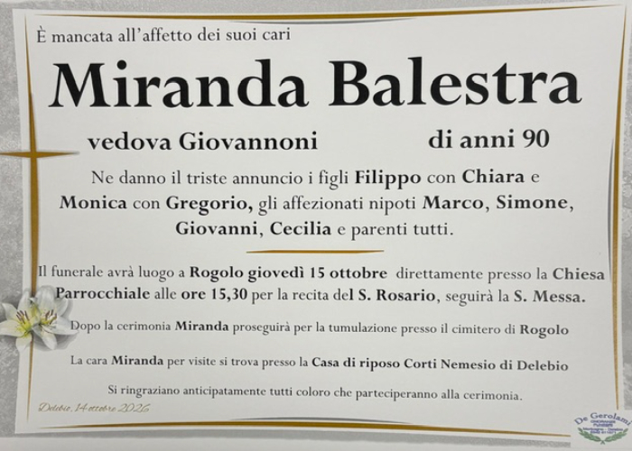 Miranda Balestra: Immagine Elenchi