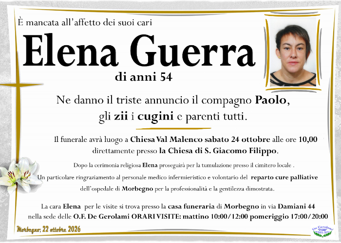 Elena Guerra: Immagine Elenchi