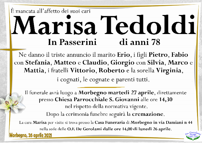 Tedoldi Maria Elisa: Immagine Elenchi