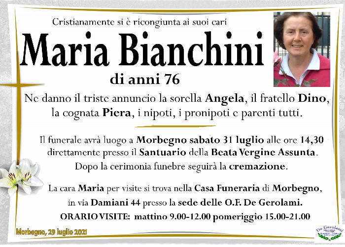 Bianchini Maria: Immagine Elenchi