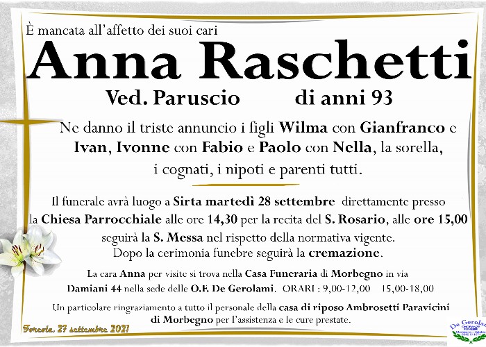 Raschetti Anna: Immagine Elenchi