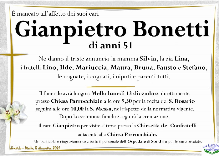 Bonetti Gianpietro: Immagine Elenchi