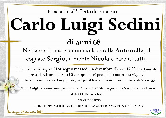 Sedini Carlo Luigi: Immagine Elenchi