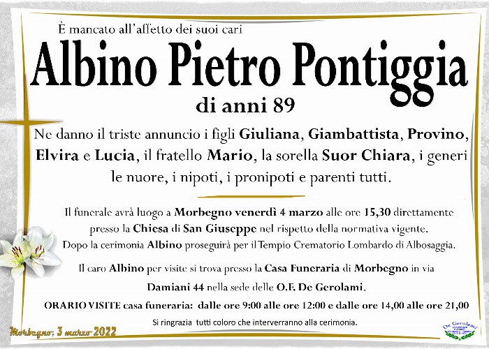 Pontiggia Albino Pietro: Immagine Elenchi