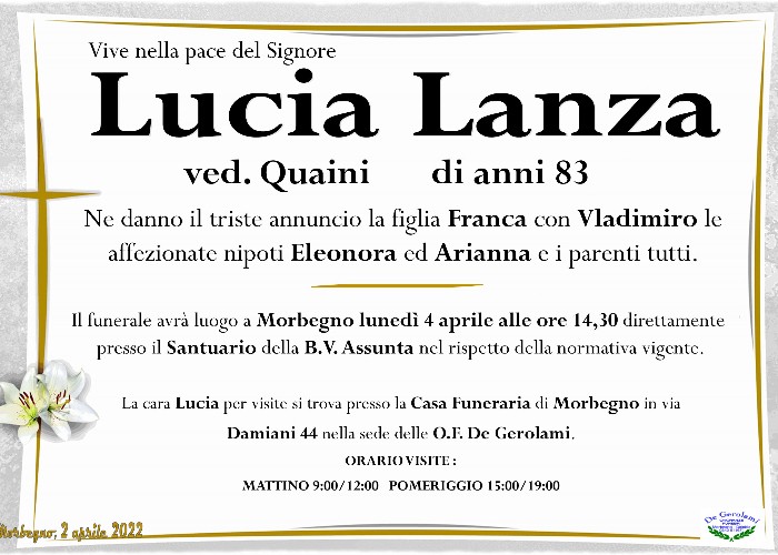 Lucia Lanza: Immagine Elenchi