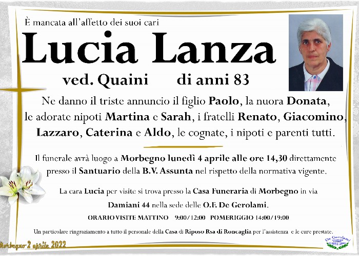 Lucia Lanza: Immagine Elenchi