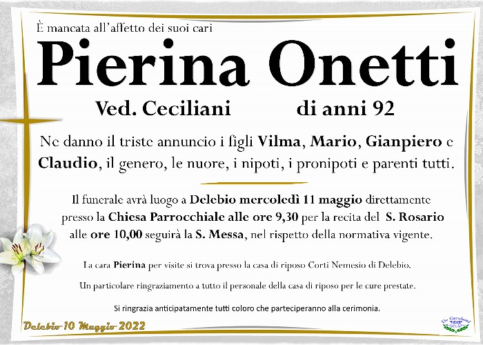 Onetti Pierina: Immagine Elenchi