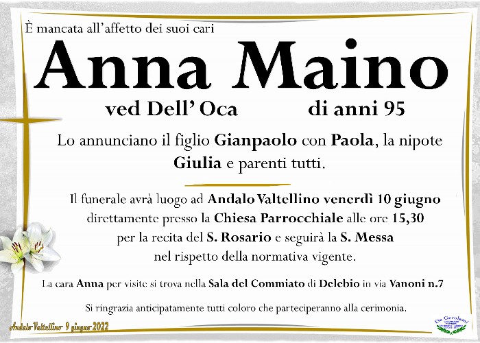 Maino Anna: Immagine Elenchi