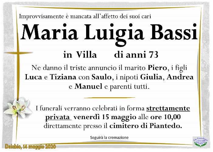 Bassi Maria Luigia: Immagine Elenchi